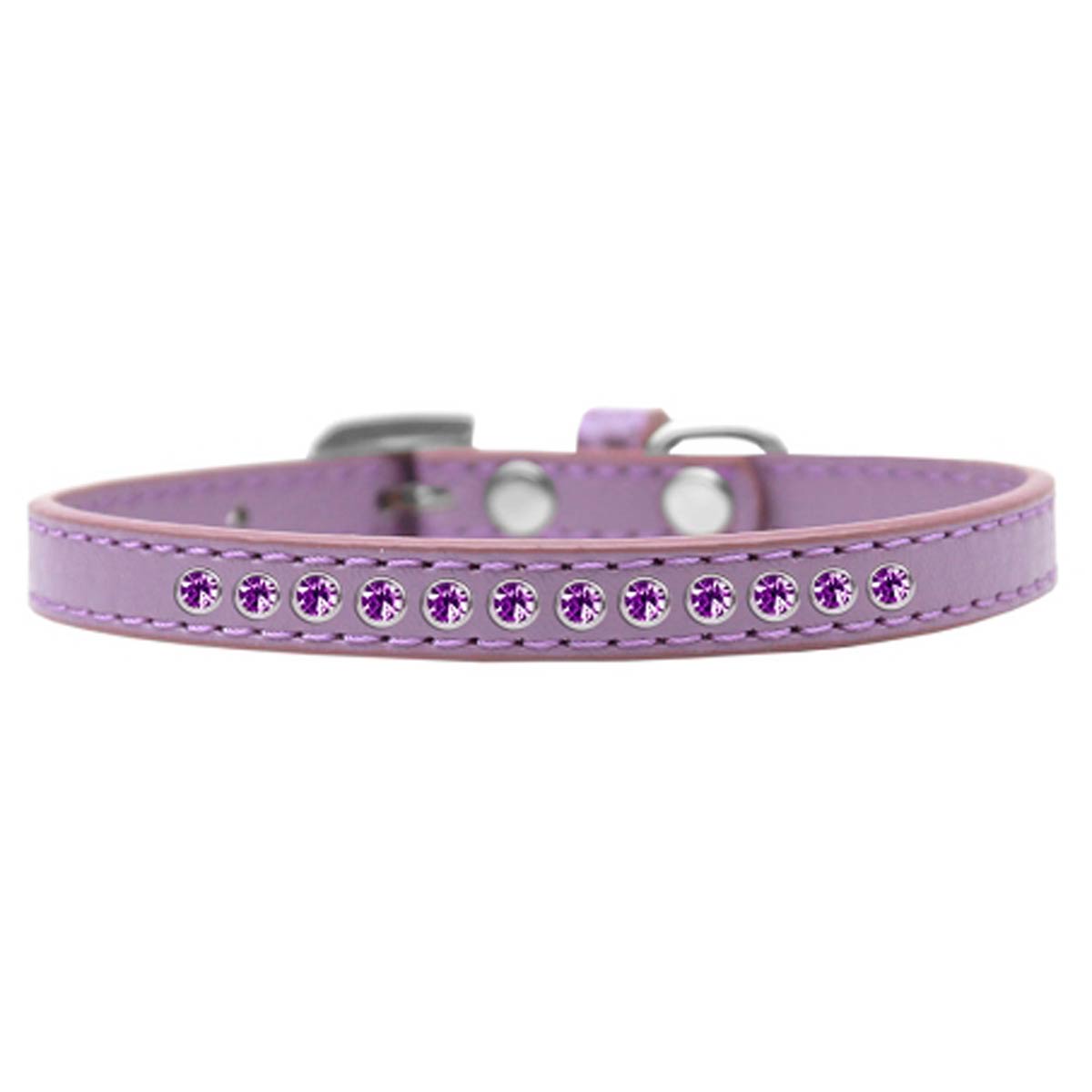 Purple Crystal Puppy Lavender Dog Collar - Size 12