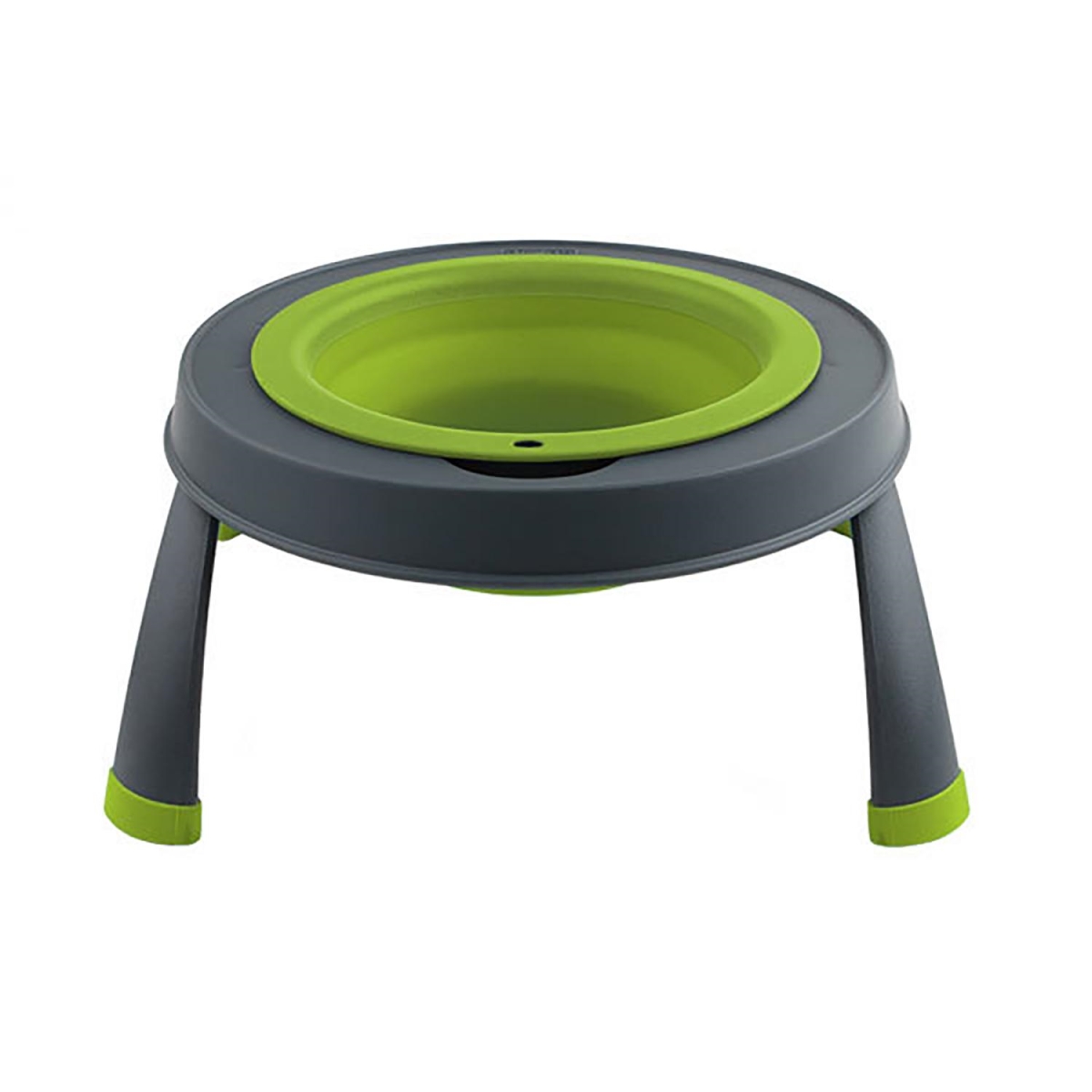 Pw130432383 Single Elevated Dog Bowl, Green - Small