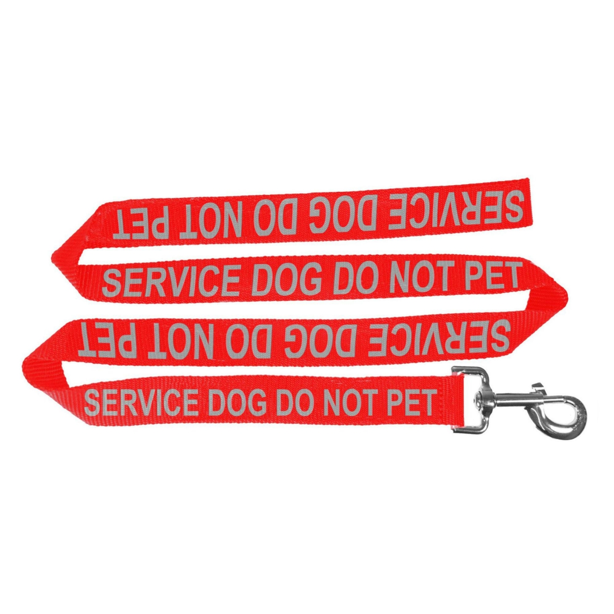 Dog Line N0448-red-5-8 Service Do Not Pet Dog Leash, Red - 0.63 In. X 4 Ft.