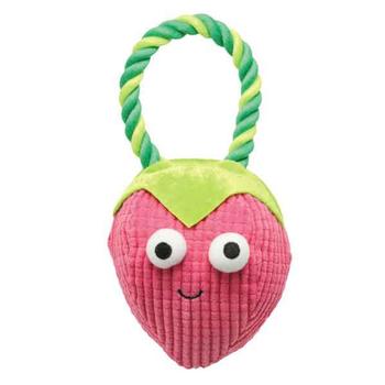 Grriggles Us1430 23 Happy Fruit Rope Tug Dog Toy - Strawberry - One Size