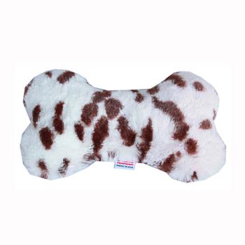 Plush Bone Dog Toy - Snow Leopard - One Size