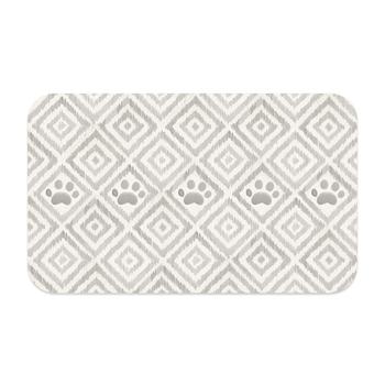 Tpmmt0200pmc Paw Ikat Pet Placemat, Natural - One Size - 19 X 11.5 In.