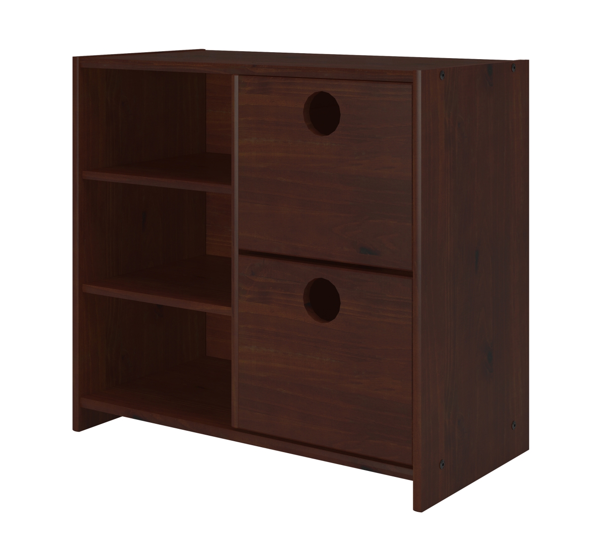 Pd-780c-tcp 2 Drawer Chest With Shelves In Dark Cappuccino