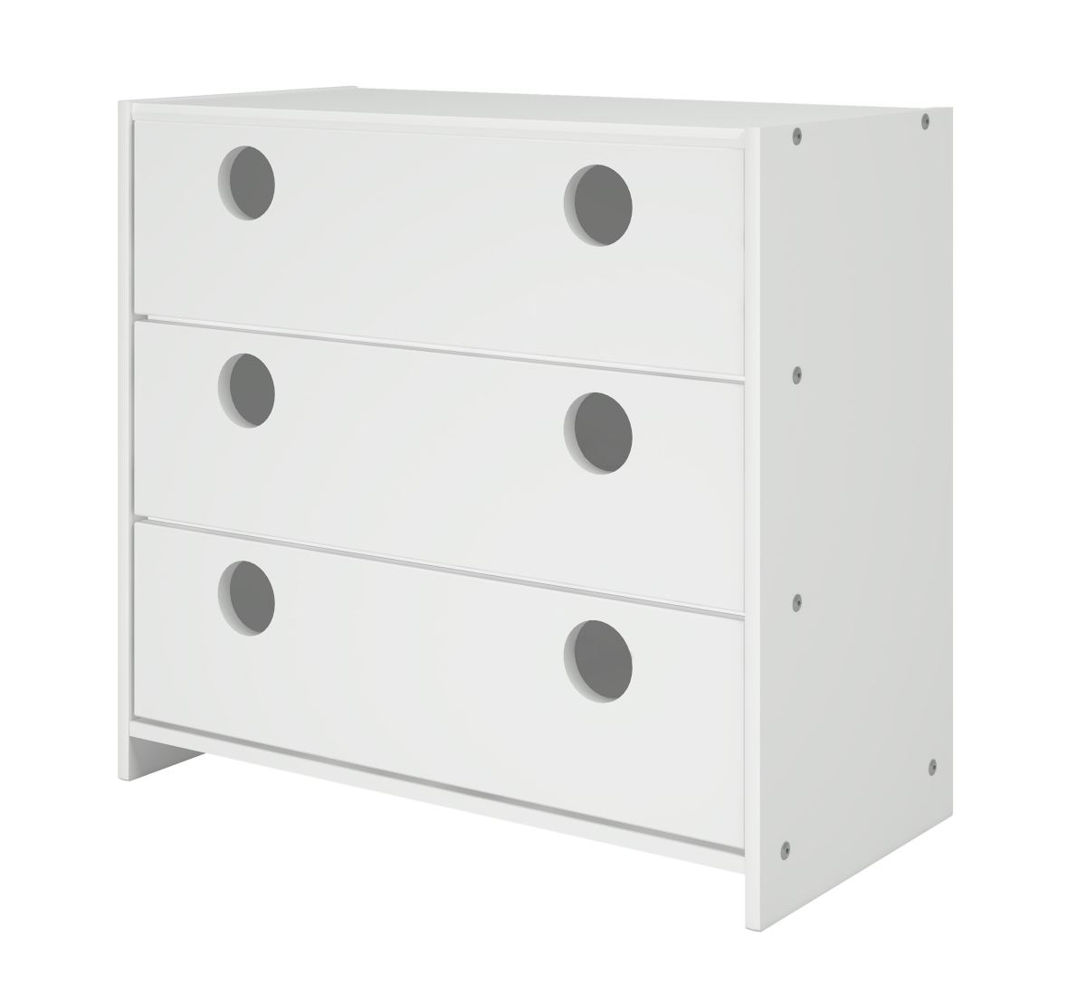 Pd-780b-tw 3 Drawer Chest In White