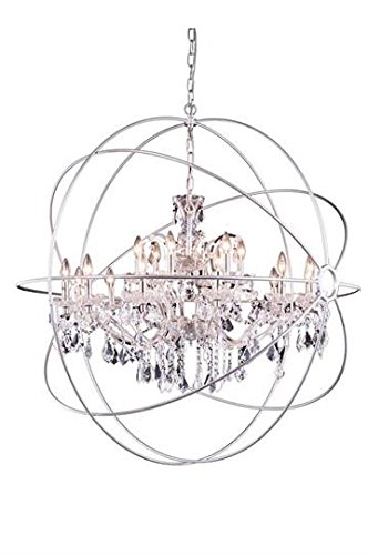 26 X 16 X 26 In. Metro - Hanging Chandelier With Heirloom Handcut Clear Crystal, Polished Nickel