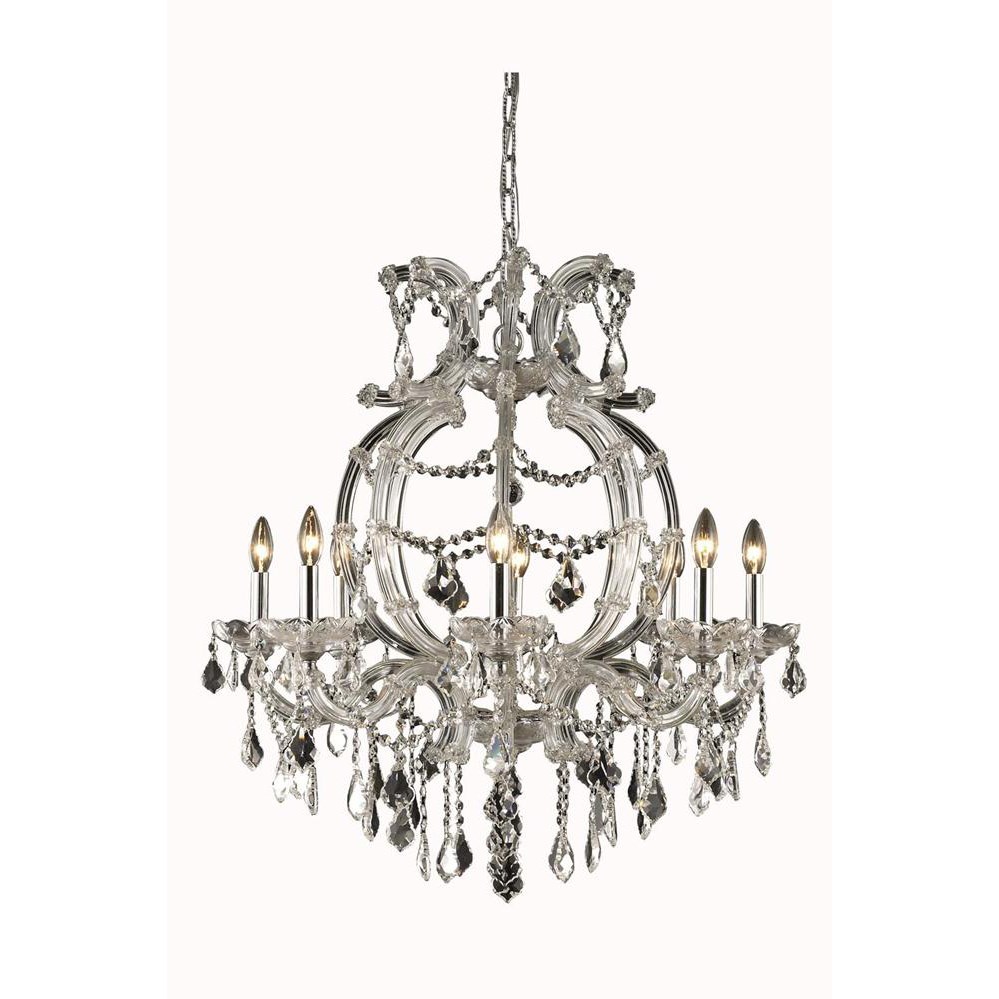 2380d28c-ss 28.5 In. Karla - Hanging Fixture Swarovski Elements Crystals, Chrome