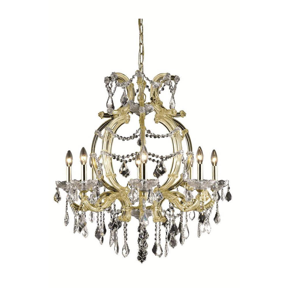 2380d28g-ss 28.5 In. Karla - Hanging Fixture Swarovski Elements Crystals, Gold