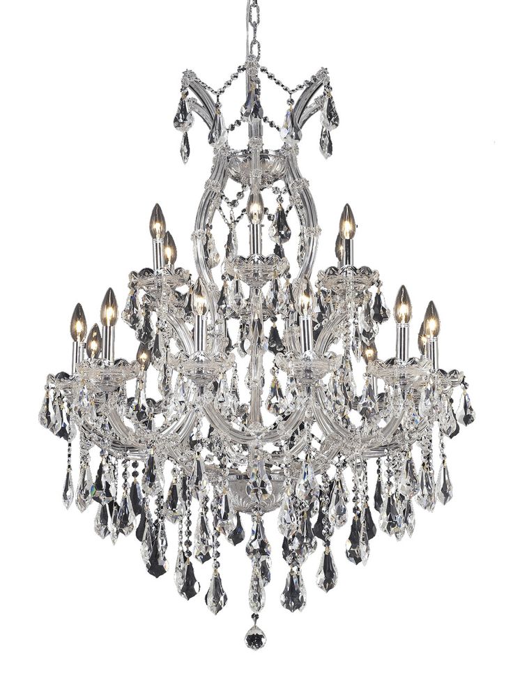2380d36swh-ec 36 In. Karla - Large Hanging Fixture Heirloom Grandcut Crystals, White