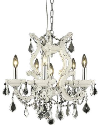 2380d36swh-rc 36 In. Karla - Large Hanging Fixture Heirloom Handcut Crystals, White
