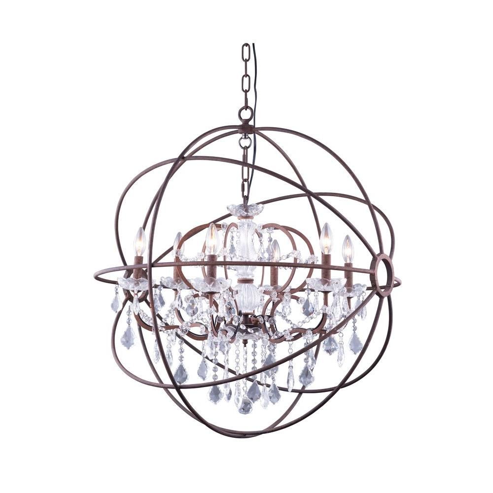 20 In. Metro - Hanging Chandelier With Heirloom Handcut Clear Crystal, Rustic Intent