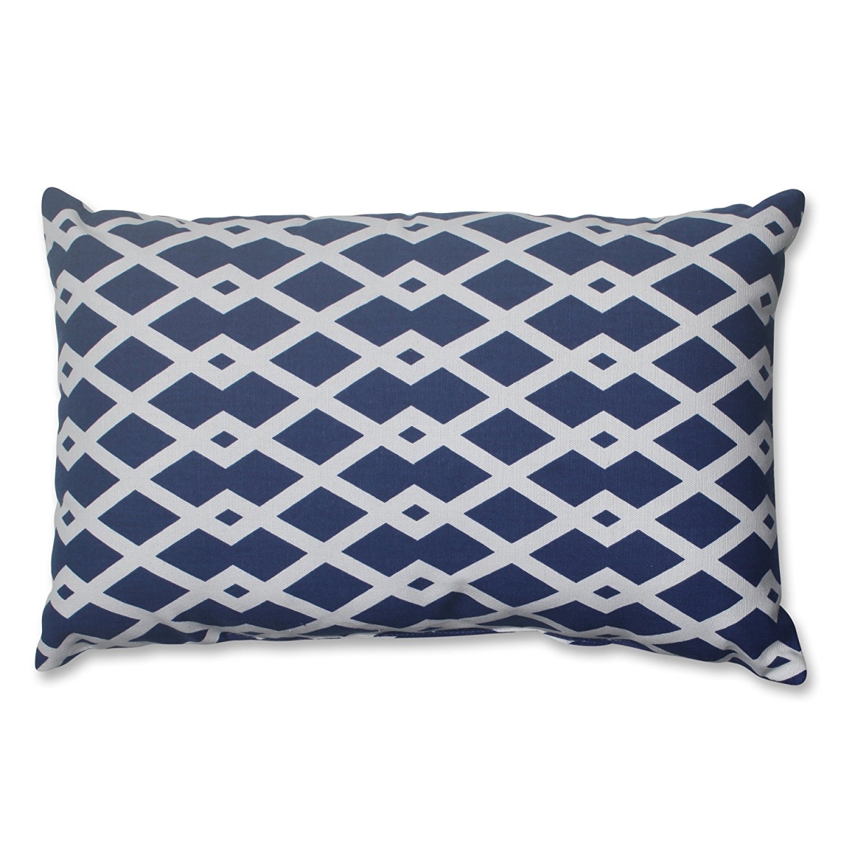 517070 Graphic Ultramarine Rectangular Throw Pillow - Blue-off-white