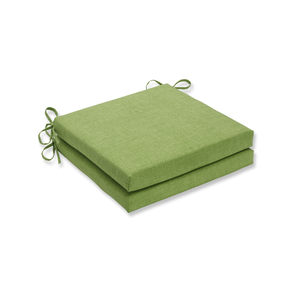 612492 20 X 20 X 3 In. Outdoor & Indoor Baja Linen Lime Squared Corners Seat Cushion, Green - Set Of 2