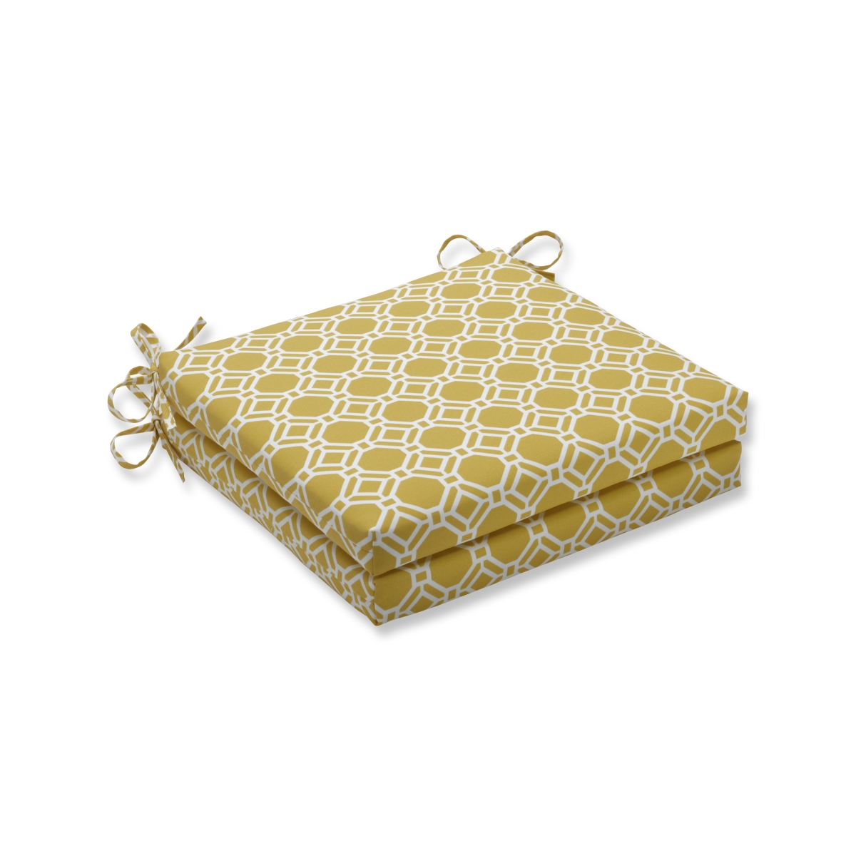 20 X 20 X 3 In. Outdoor & Indoor Rossmere Sunshine Squared Corners Seat Cushion, Yellow - Set Of 2