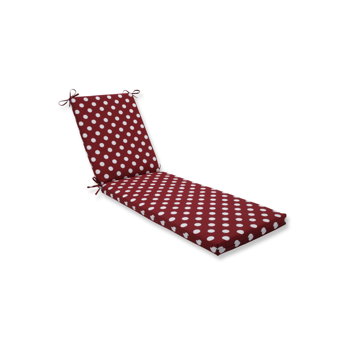 80 X 23 X 3 In. Outdoor & Indoor Polka Dot Chaise Lounge Cushion, Red