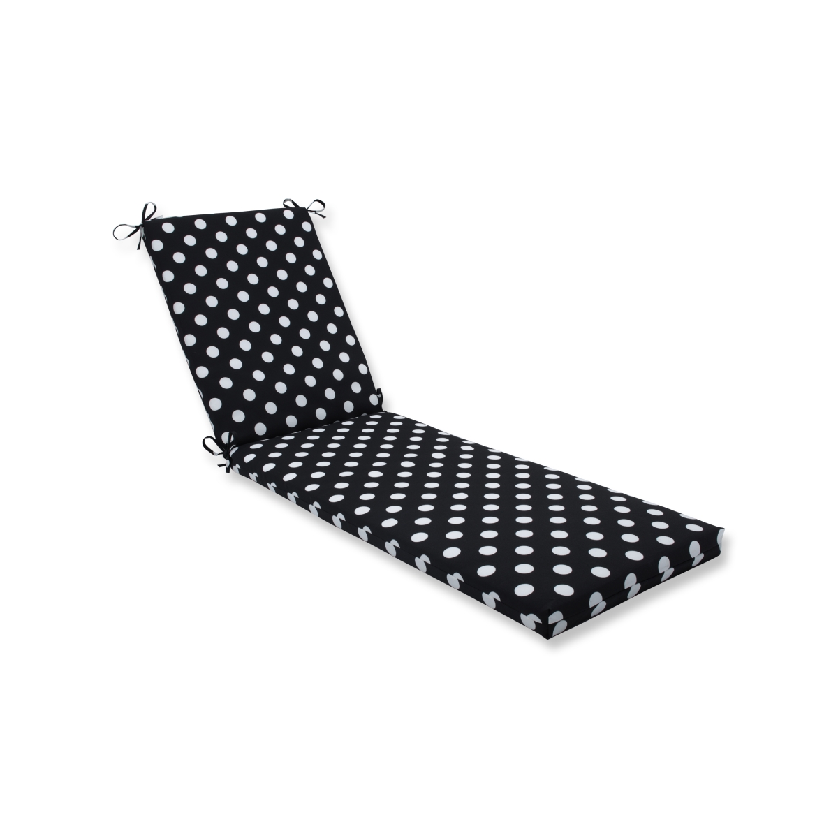 80 X 23 X 3 In. Outdoor & Indoor Polka Dot Chaise Lounge Cushion, Black