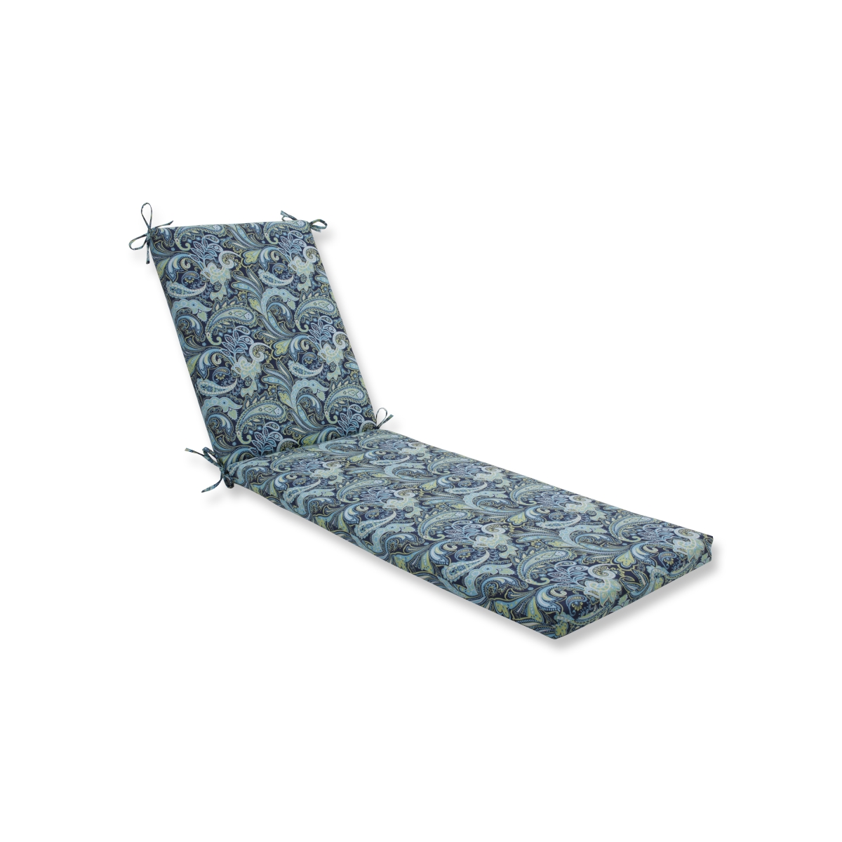 80 X 23 X 3 In. Outdoor & Indoor Pretty Paisley Navy Chaise Lounge Cushion, Blue