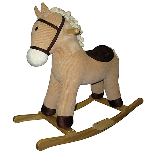 Charm 82528 Corduroy Colt Rocking Horse With Sounds - 29 X 12 X 19 In.
