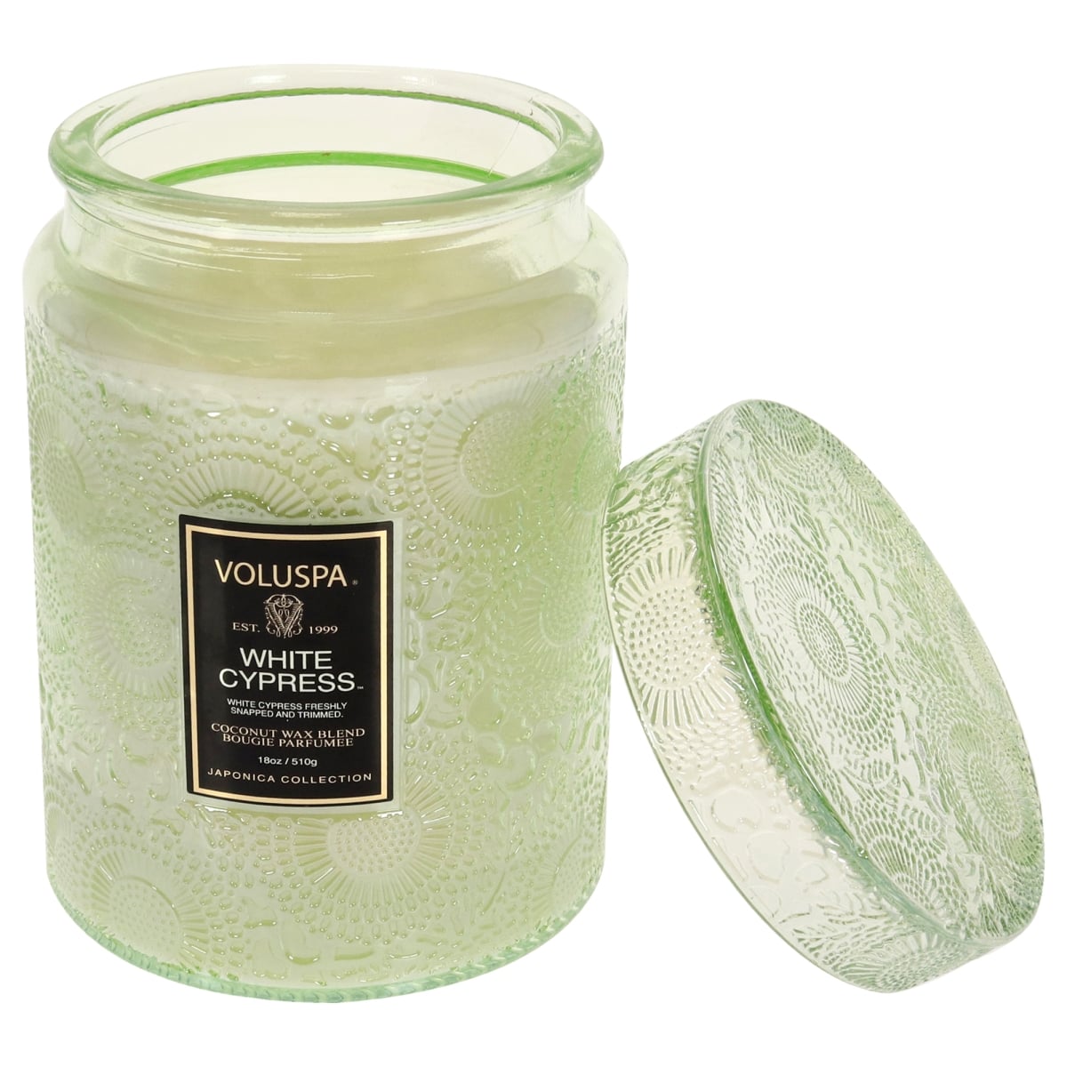 I0135313 18 oz White Cypress Scented Candle - Large