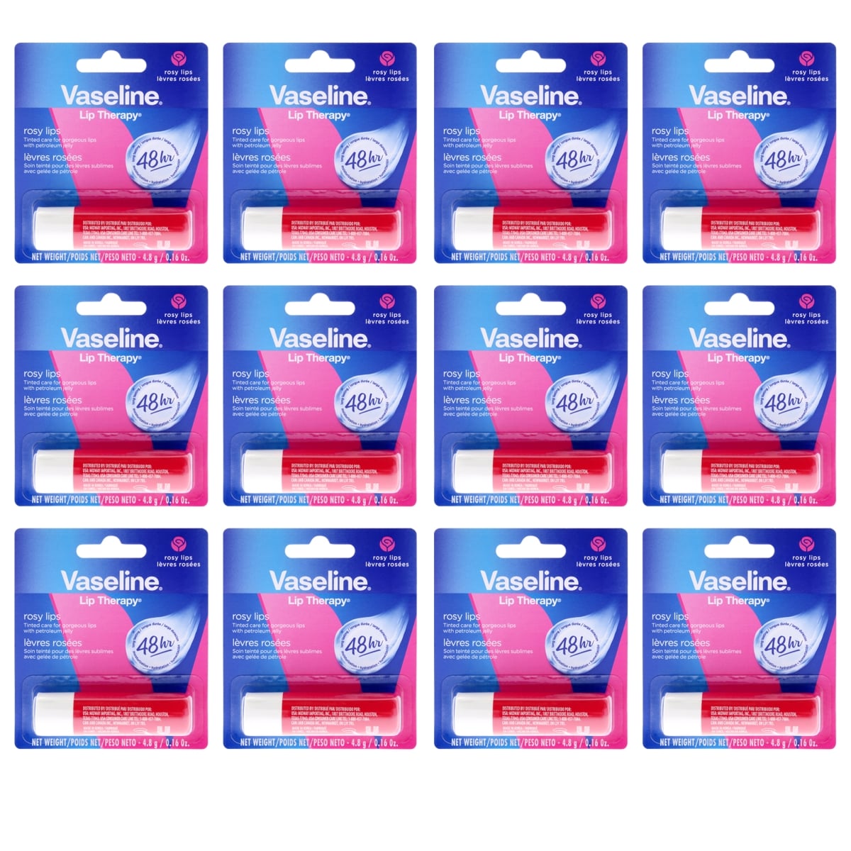 K0006914 0.16 oz Lip Therapy Petroleum Jelly - Rosy Lips - Pack of 12