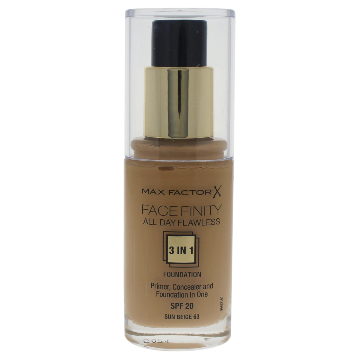 W-c-11238 30 Ml No. 63 Spf20 Facefinity All Day Flawless 3-in-1 Foundation - Sun Beige For Women