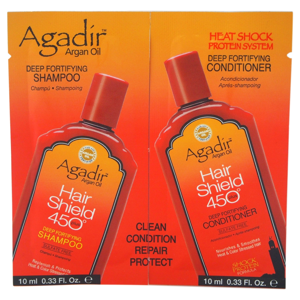 U-hc-10691 2 X 0.33 Oz Unisex Argan Oil Hair Shield 450 Deep Fortifying Shampoo & Conditioner Duo
