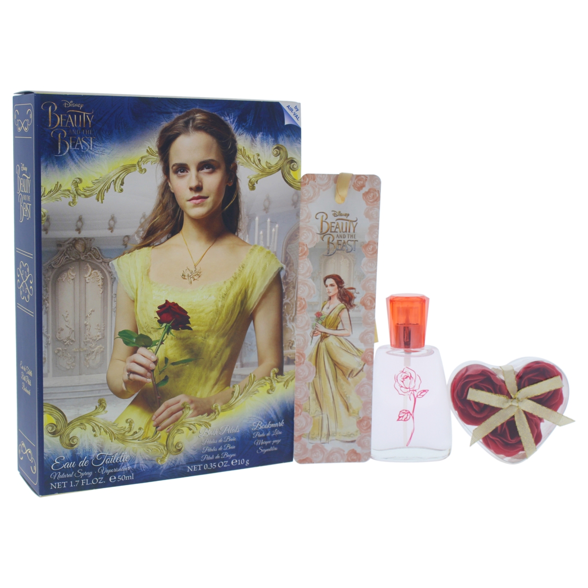 K-gs-2060 Beauty & The Beast For Kids Gift Set 1.7 Oz Eau De Toilette Spray, 0.35 Oz Bath Petals & Bookmark - 3 Piece