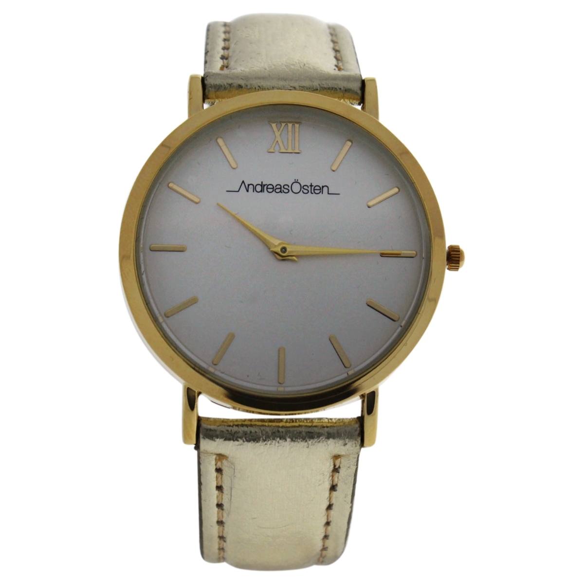 W-wat-1449 Hygge Gold & Champagne Gold Leather Strap Watch For Women, Ao-199