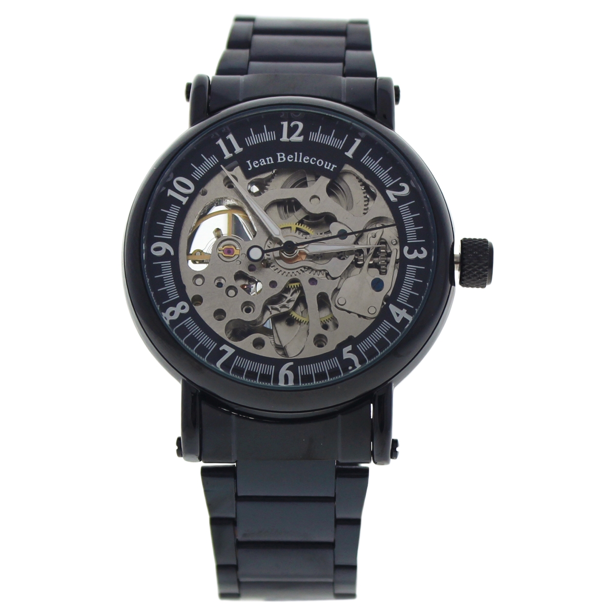 M-wat-1352 Black Stainless Steel Bracelet Watch For Men - Redh3
