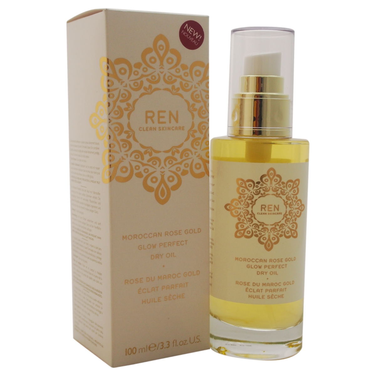 U-sc-3689 Moroccan Rose Gold 3.3 Oz Glow Perfect Dry Oil For Unisex