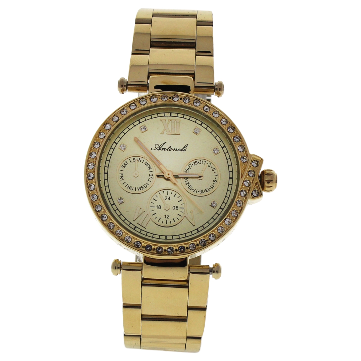 W-wat-1475 Gold Stainless Steel Bracelet Watch For Women, Al0519-01