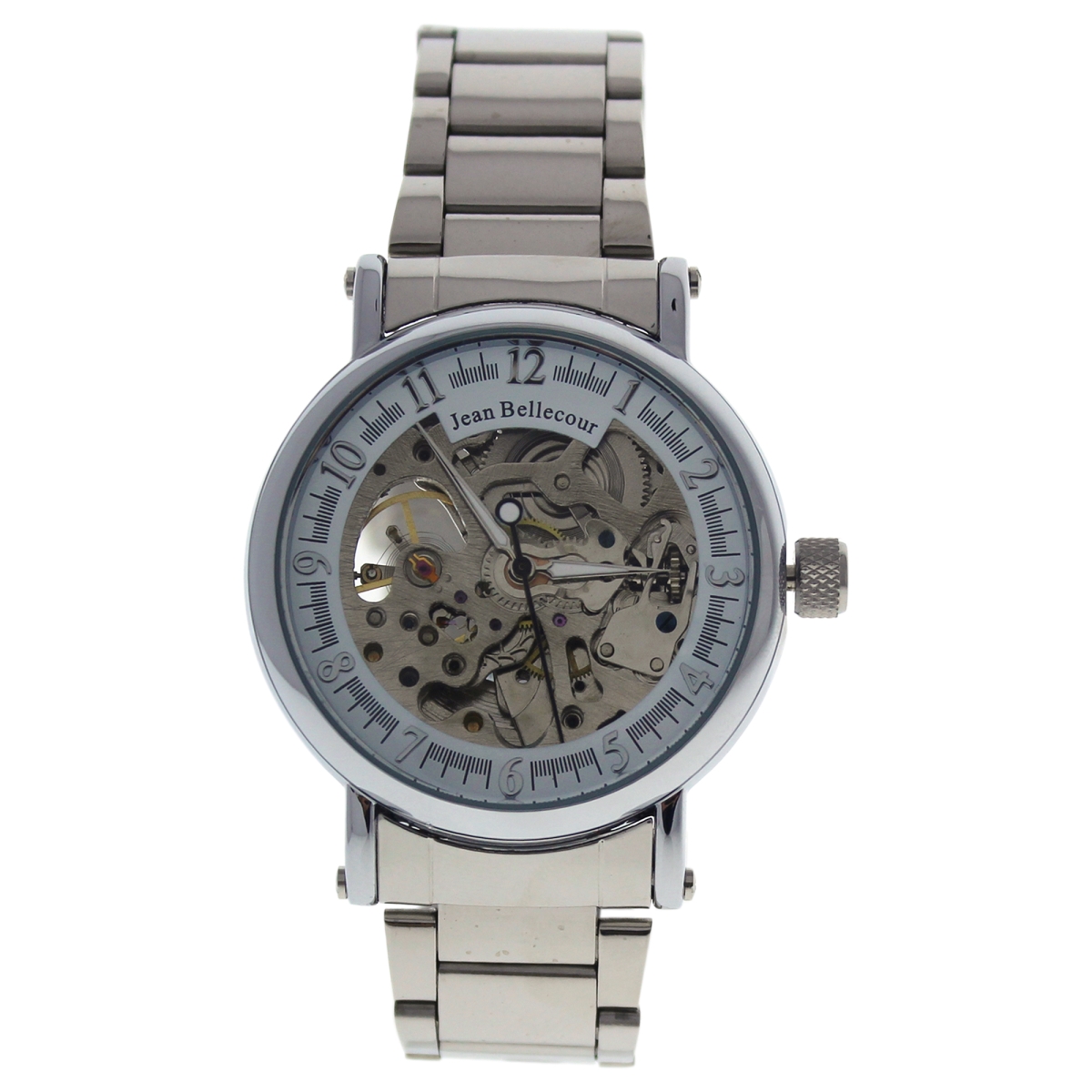 M-wat-1350 Silver Stainless Steel Bracelet Watch For Men - Redh1