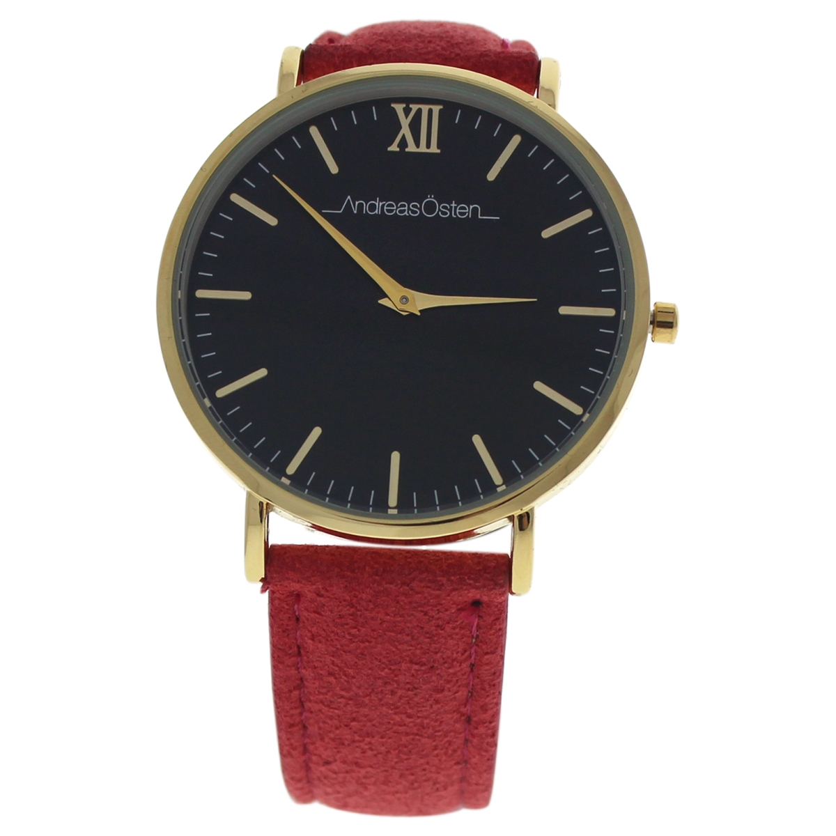 W-wat-1520 Gold & Pink Leather Strap Watch For Women, Ao-109