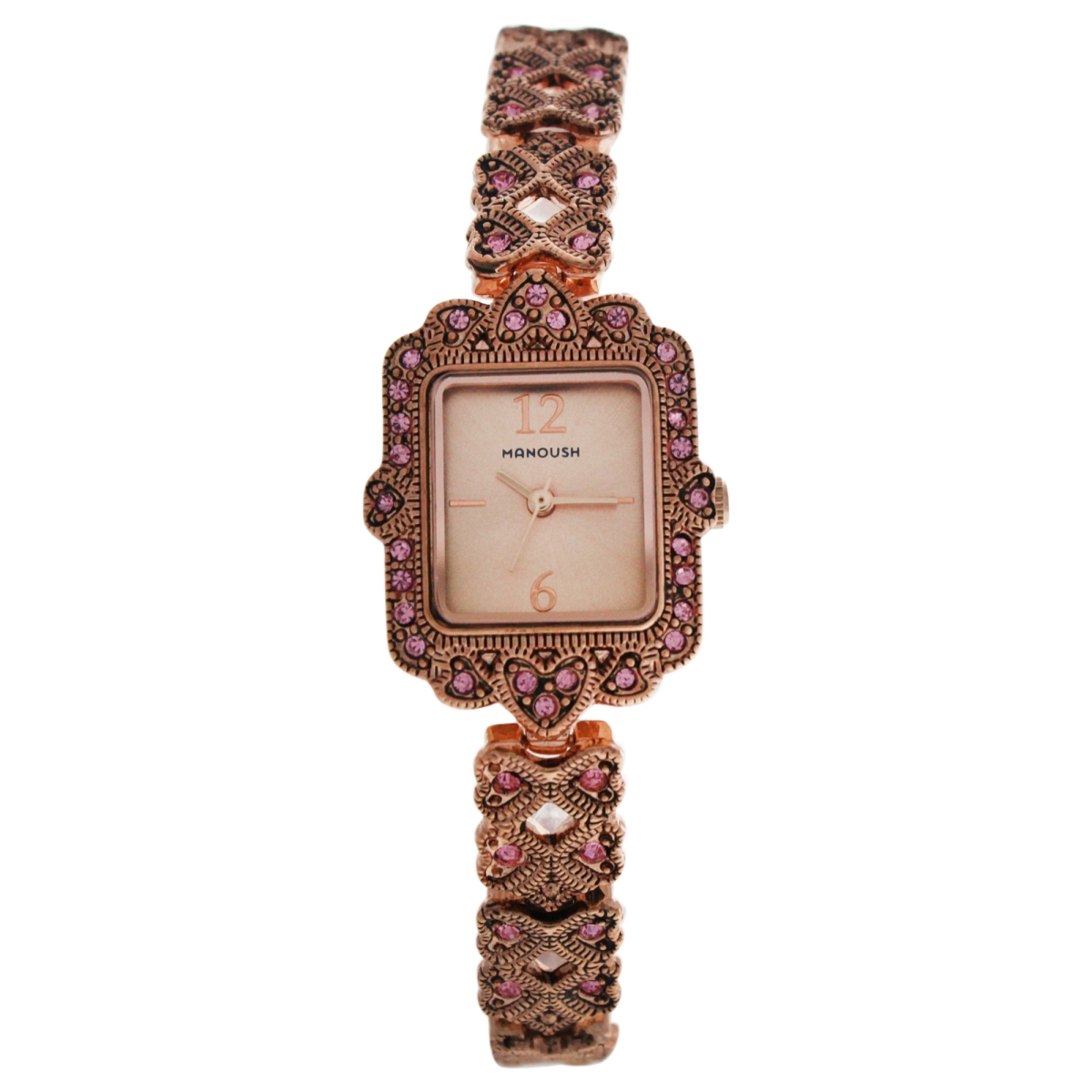 W-wat-1536 Mshllrg Loulou - Stainless Steel Bracelet Watch For Women, Rose Gold