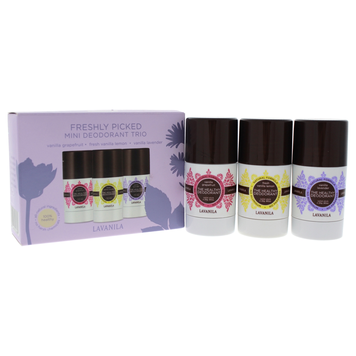 UPC 856650006080 product image for Lavanila W-BB-3223 0.90 oz Freshly Picked Mini Deodorant Trio for Women | upcitemdb.com