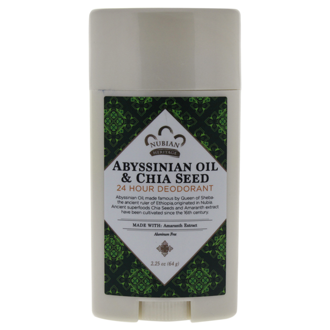 U-bb-2783 Abyssinian Oil & Chia Seed 24 Hour Deodorant Stick For Unisex - 2.25 Oz