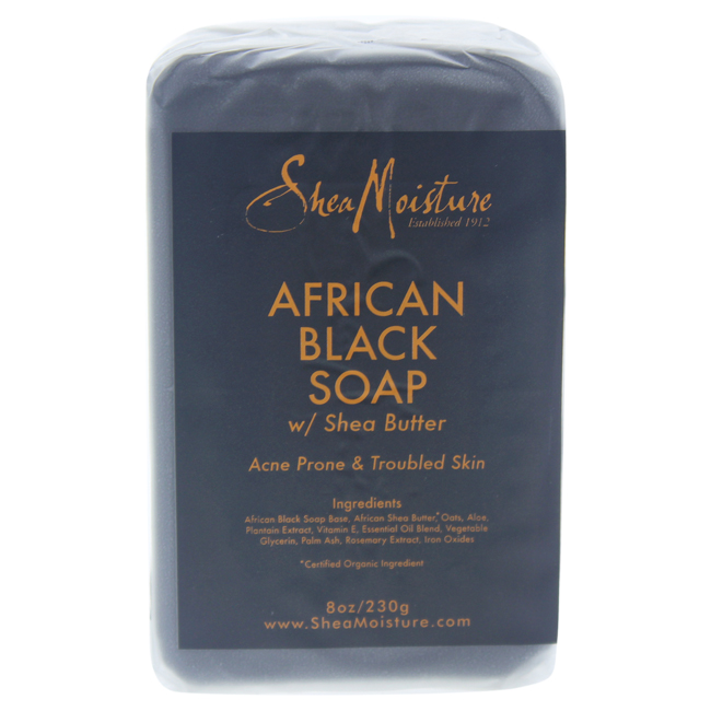 U-bb-2692 African Black Soap Bar Acne Prone & Troubled Skin For Unisex - 8 Oz