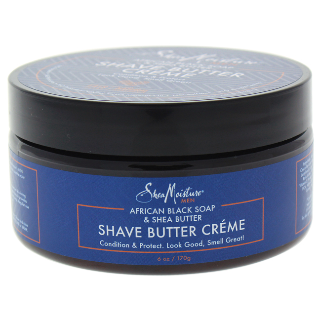 M-bb-2946 African Black Soap & Shea Butter Shave Butter Cream For Mens - 6 Oz