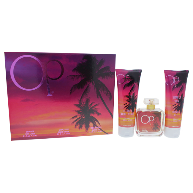 W-gs-4268 Simply Sun 3 Piece Gift Set For Womens - 3.4 Oz Edp Spray, 8.5 Oz Shimmer Body Lotion & 8.5 Oz Moisturizing Shower Gel