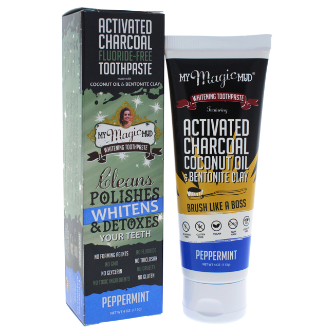 U-ha-1048 Activated Charcoal Whitening Peppermint Toothpaste For Unisex - 4 Oz