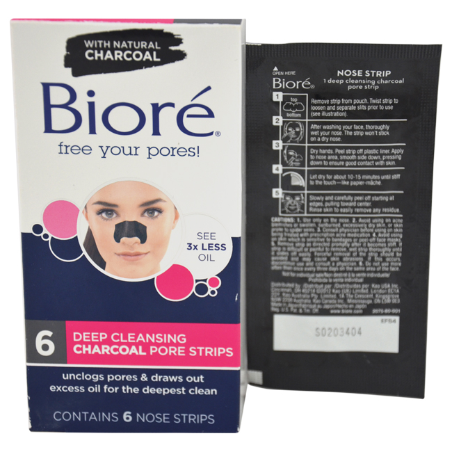 U-bb-2542 6 Piece Deep Cleansing Charcoal Pore Strips For Unisex