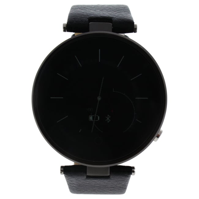 U-wat-1075 Ek-e1 Montre Connectee Black Leather Strap Smart Watch For Unisex