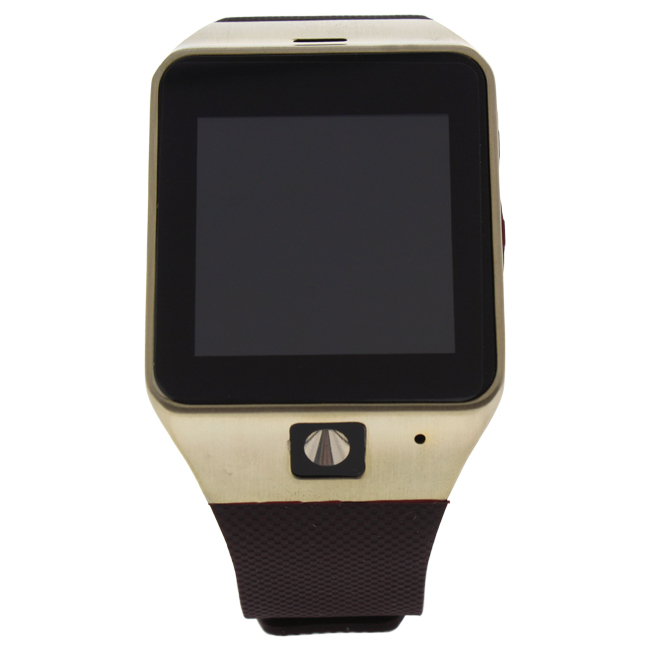 U-wat-1073 Ek-d3 Montre Connectee Gold & Brown Silicone Strap Smart Watch For Unisex