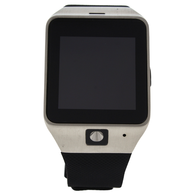 U-wat-1072 Ek-d1 Montre Connectee Silver & Black Silicone Strap Smart Watch For Unisex