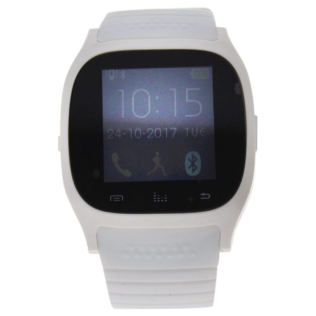 U-wat-1071 Ek-c2 Montre Connectee White Silicone Strap Smart Watch For Unisex