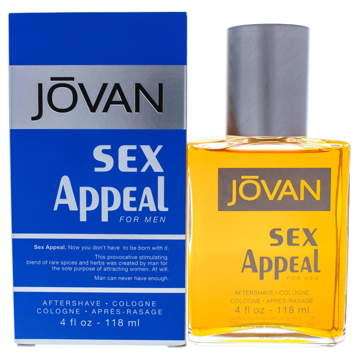 M-bb-1072 Jovan Sex Appeal After Shave Cologne Splash For Men - 4 Oz