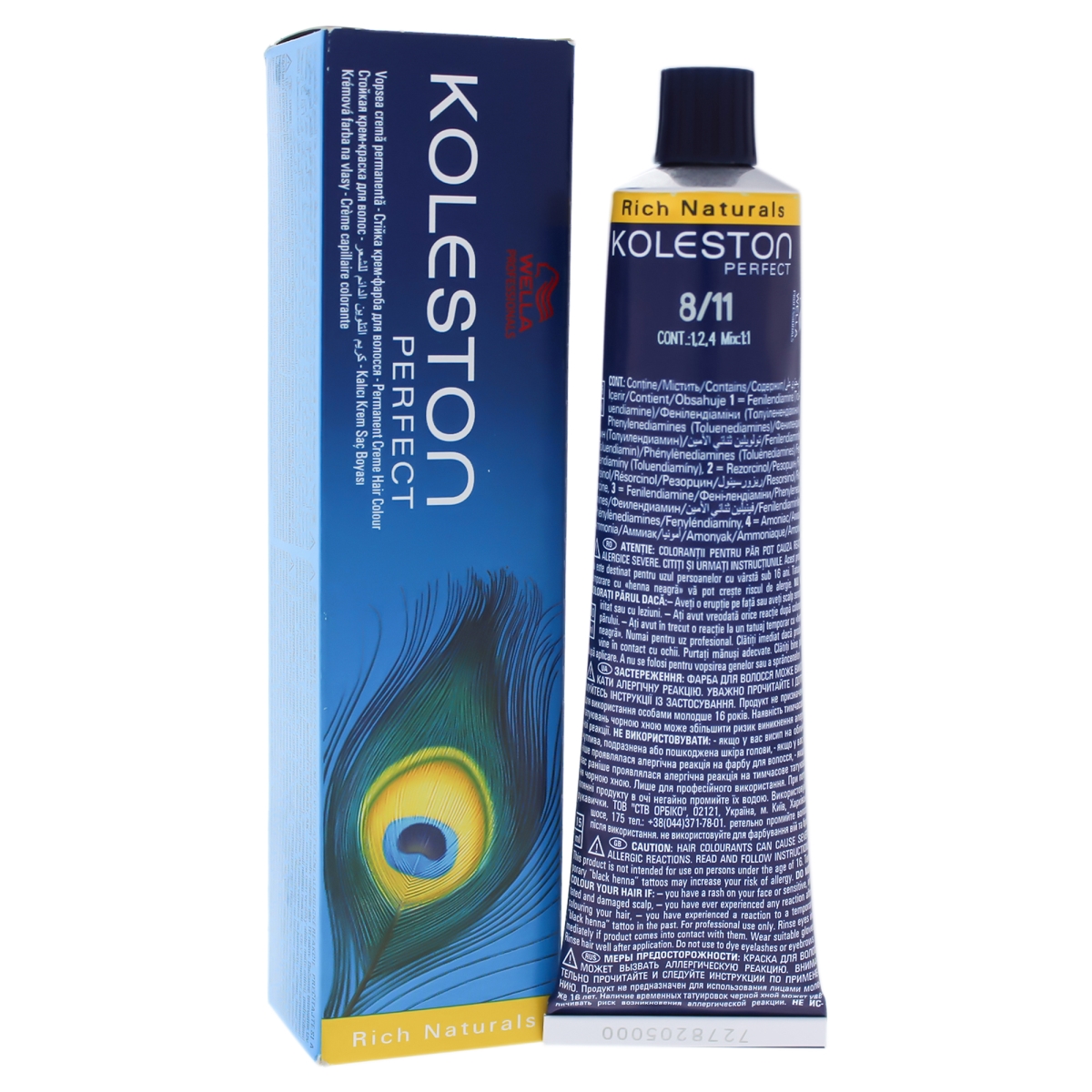 I0084338 Koleston Perfect Permanent Creme Hair Color For Unisex - 8-11 Light Blonde Ash Intensive - 2 Oz