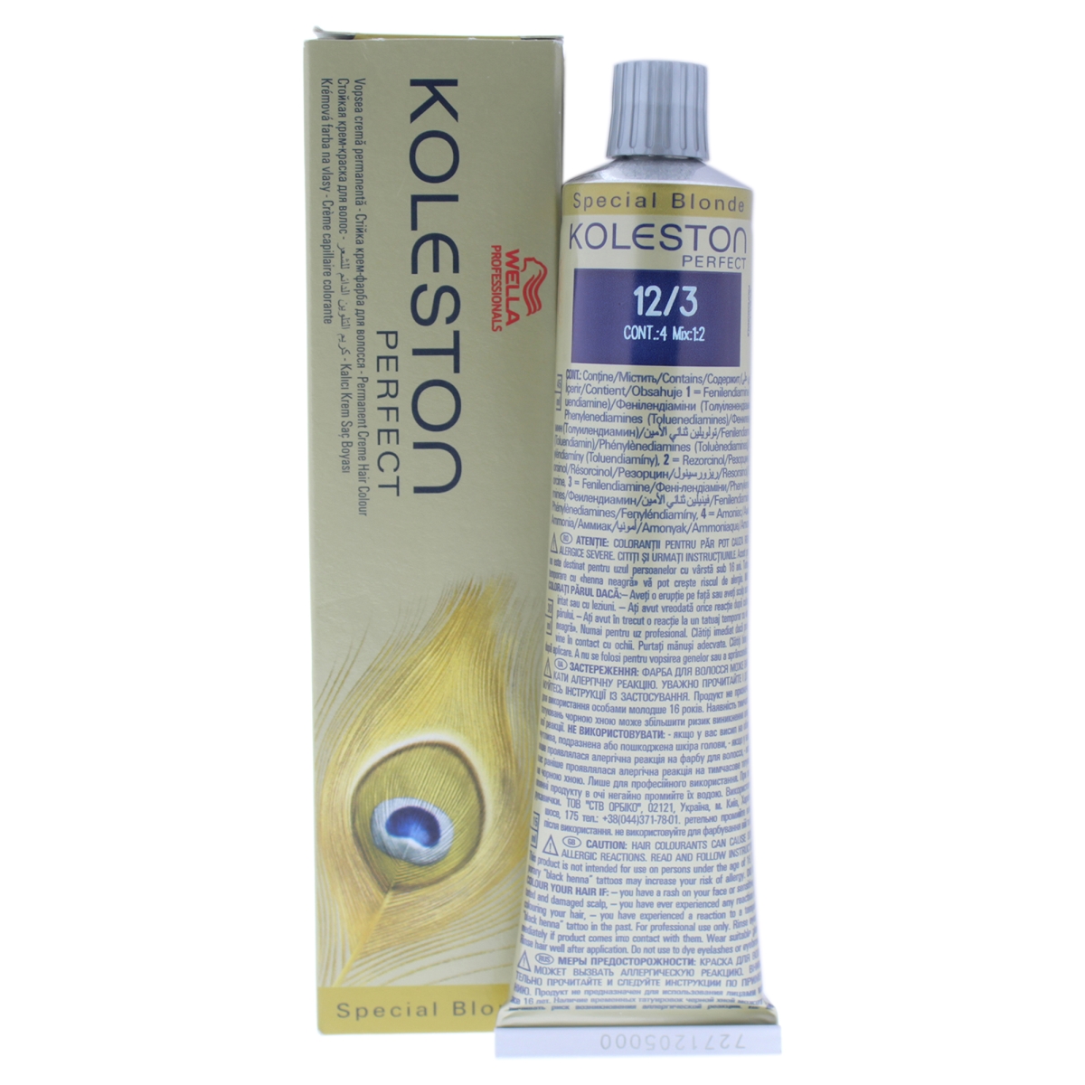 I0084333 Koleston Perfect Permanent Creme Hair Color For Unisex - 12-3 Special Gold Blonde Hair - 2 Oz