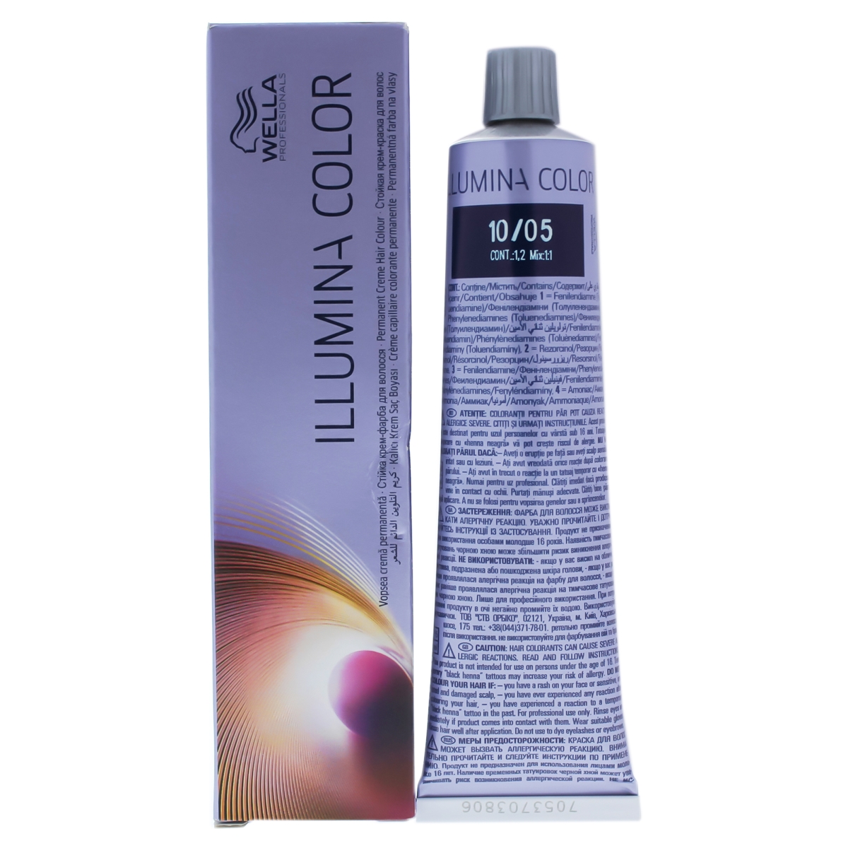 I0084362 Illumina Color Permanent Creme Hair Color For Unisex - 10-05 Lightest Natural Mahogany Blonde - 2 Oz
