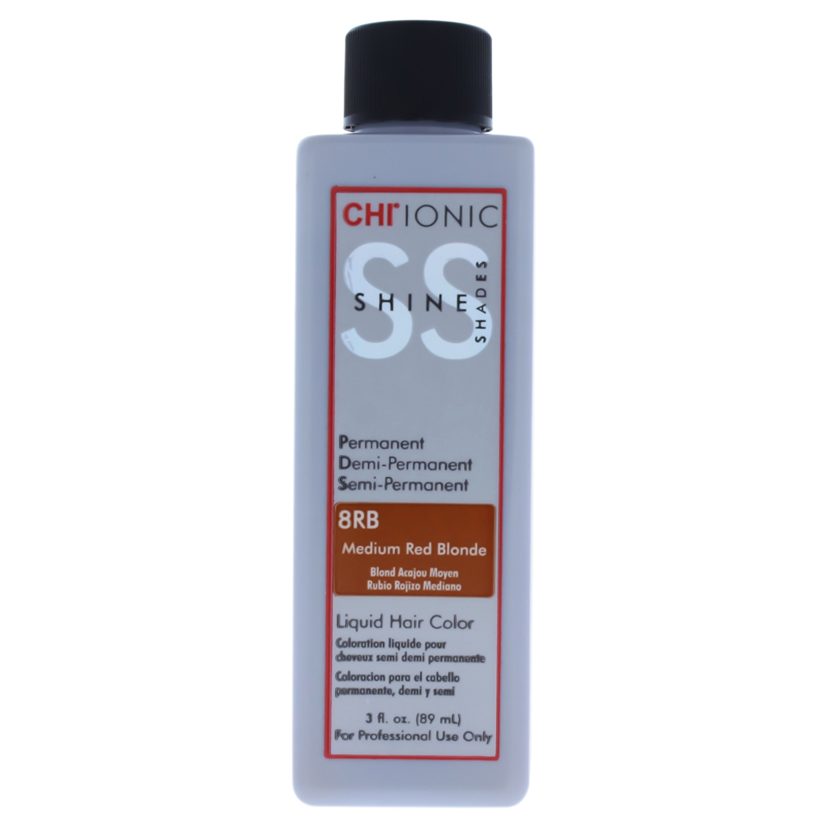 I0084048 Ionic Shine Shades Liquid Hair Color For Unisex - 8rb Medium Red Blonde - 3 Oz