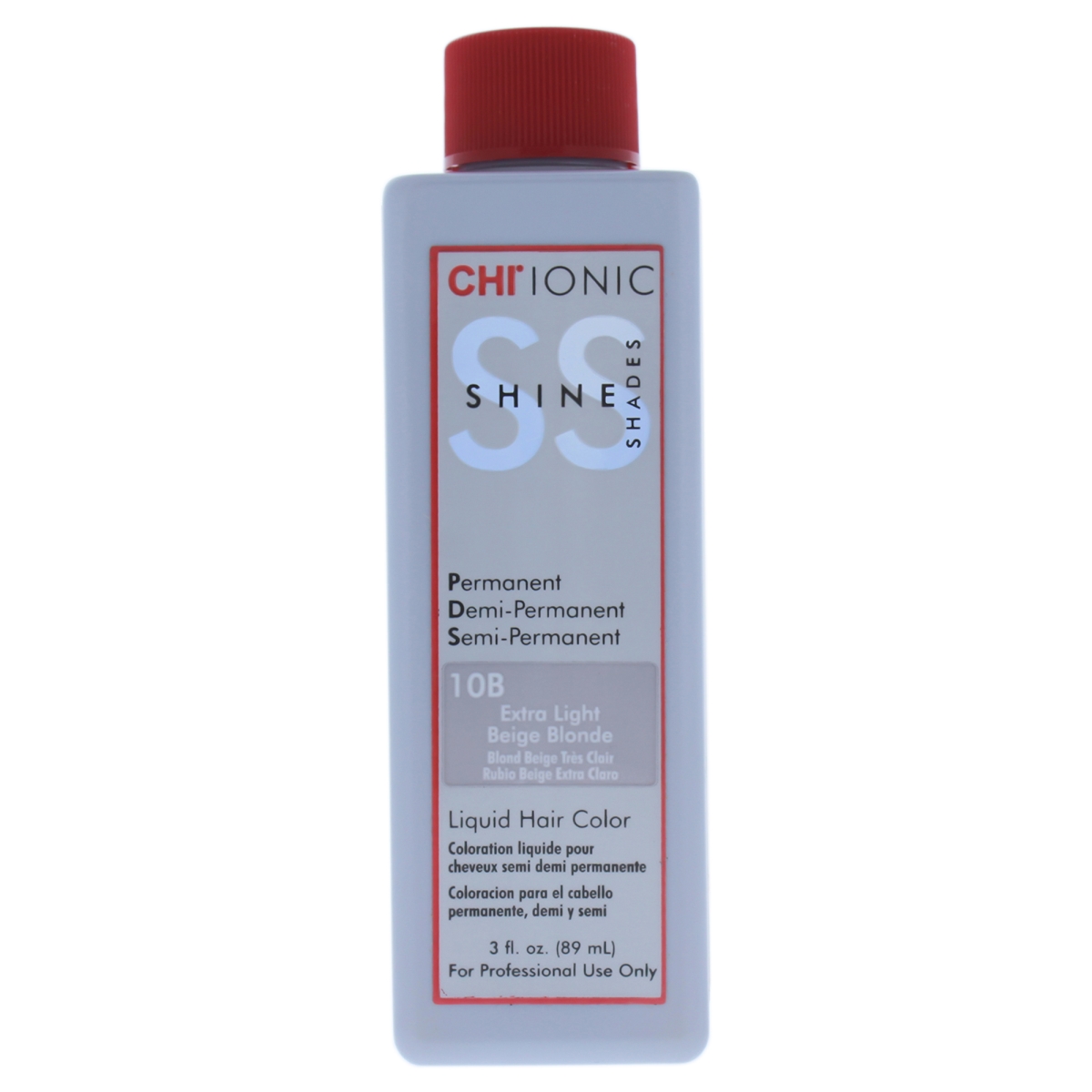 I0083997 Ionic Shine Shades Liquid Hair Color For Unisex - 10b Extra Light Beige Blonde - 3 Oz